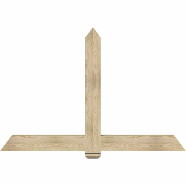 Ekena Millwork Eugene Rough Sawn Timber Gable Bracket, Douglas Fir, 72"W x 48"H x 6"D x 6"F, 16/12 Pitch GBW072X48X0606EUG00RDF - main